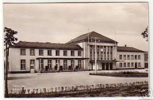 10112 Ak Flöha in Sachsen Bahnhof um 1940