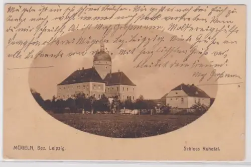 98175 Ak Mügeln Bez. Leipzig Schloss Ruhetal 1912