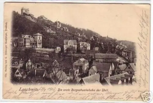 09942 Ak Loschwitz erste Bergschwebebahn der Welt 1902