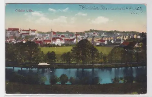 92599 Ak Colditz in Sachsen Totalansicht 1919