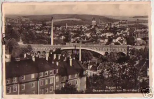 13724 Ak Plauen Gesamtansicht vom Streitsberg 1934