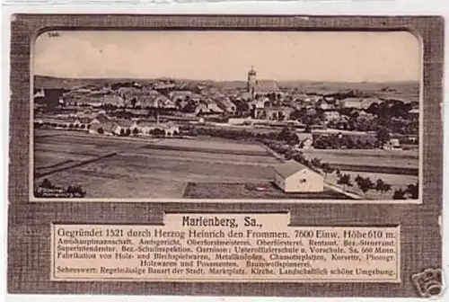 17532 Ak Marienberg in Sachsen Totalansicht um 1910