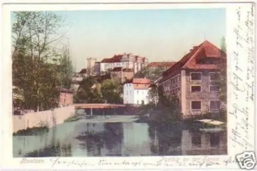 26383 Ak Bautzen Partie an der Spree 1900