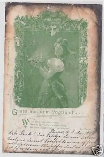 32626 Ak Gruß aus dem Vogtland ... 1900