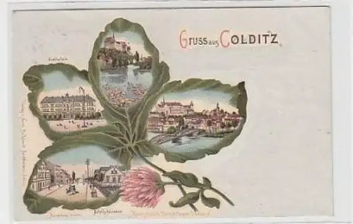 36559 Ak Lithographie Gruß aus Colditz 1905