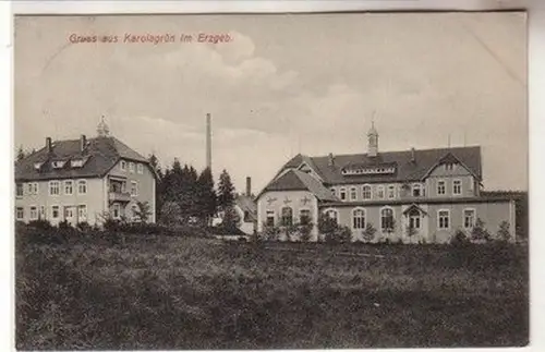 61484 Ak Gruß aus Karolagrün im Erzgebirge 1909