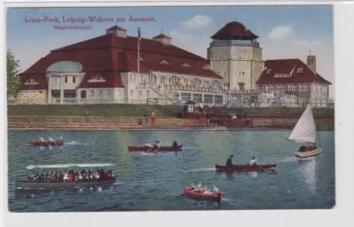 85484 Ak Leipzig trueen am Auensee Luna Park um 1920