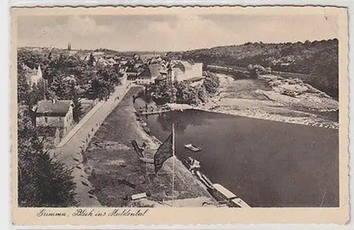 66928 Ak Grimma Blick ins Muldental 1942