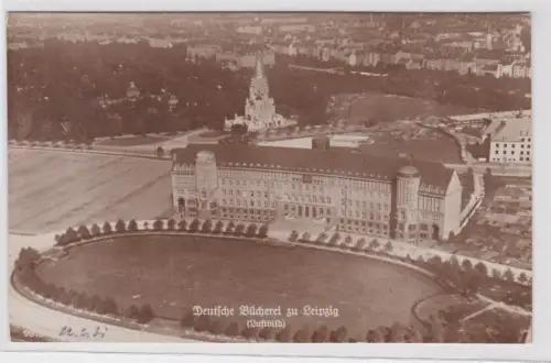 87037 Ak Deutsche Bücherei zu Leipzig (Luftbild) 1931
