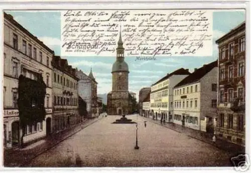 09568 Ak Schandau Marktplatz 1904