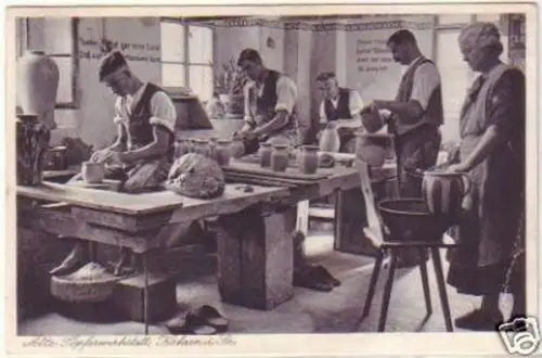 20097 Ak alte Töpferwerkstatt Kohren in Sachsen 1931