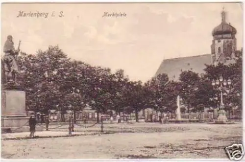 25472 Ak Marienberg i.S. Marktplatz 1908