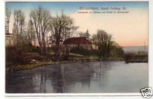 32210 Ak Weissenborn Fabrikteich mit Schloss 1913