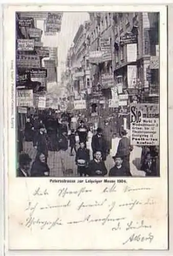 40159 Ak Petersstrasse zur Leipziger Messe 1904