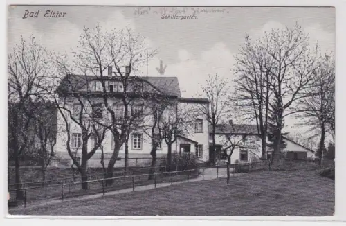 60662 Ak Bad Elster Schillergarten 1935