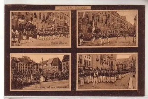58600 Mehrbild Ak Freiberg in Sachsen Bergparaden 1912