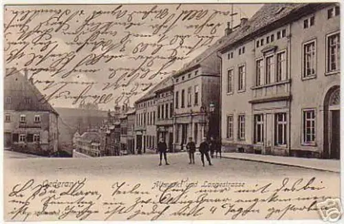 08520 Ak Oederan Altmarkt und Langestrasse 1905
