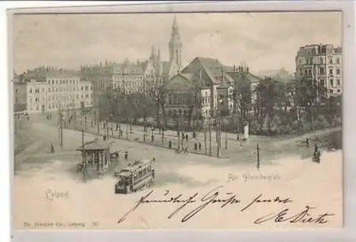 10/25 Ak Leipzig am Fleischerplatz 1899