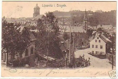 14878 Ak Lössnitz im Erzgebirge Totalansicht 1903