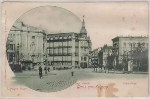 10/28 Ak Gruß aus Leipzig Kaufhaus August Polich um1900