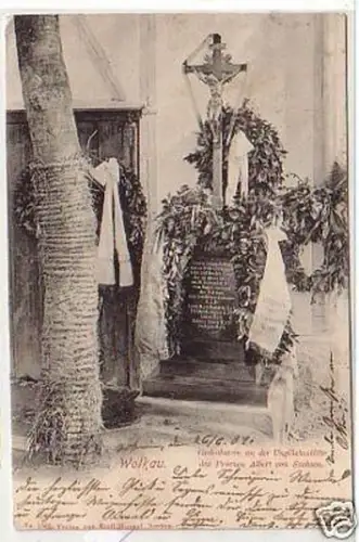 31981 Ak Wolkau Gedenkstein Prinz Albert 1901