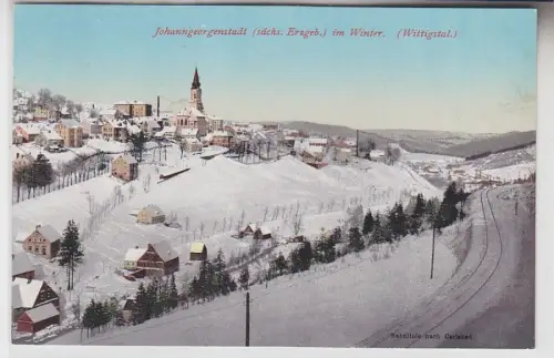 70282 Ak Johanngeorgenstadt im Winter Wittigstal um 1910