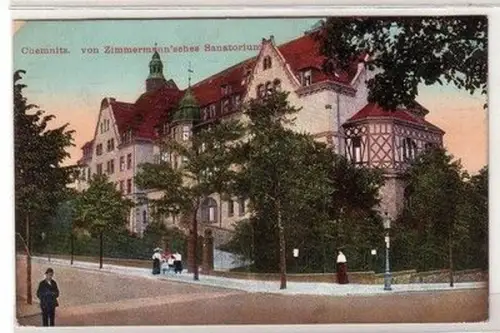 58496 Ak Chemnitz von Zimmermann´sches Sanatorium 1912