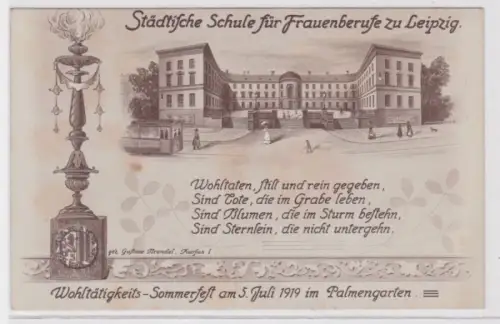 56294 Ak Städtische Schule für Frauenberufe zu Leipzig 1919