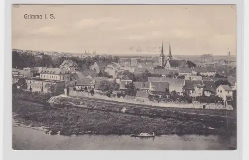 86665 Ak Grimma in Sachsen Totalansicht um 1920