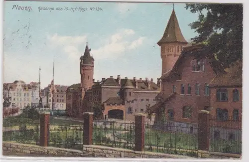 84271 AK Plauen im Vogtland - Kaserne des 10. Infanerie Regiments No. 134