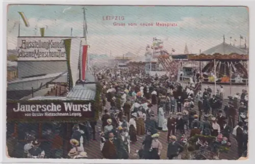 80511 Ak Leipzig Gruss vom neuen Messplatz um 1910