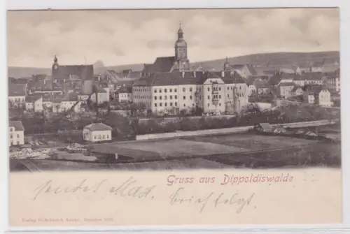 93252 Ak Gruss aus Dippoldiswalde Totalansicht 1900