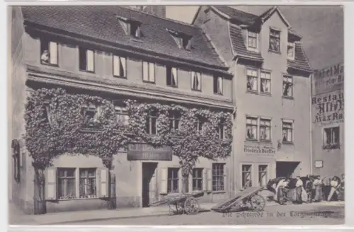 98215 Ak Die Schmiede in der Lortzingstraße - Aus Leipzigs alten Tagen