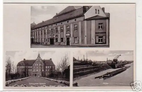 00122 Mehrbild Ak Gasthof Riesa Gröba um 1940