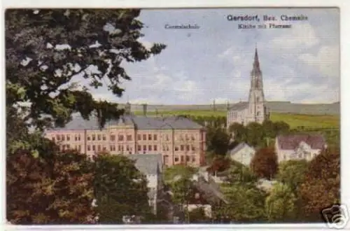 00562 Ak Gersdorf Bez. Chemnitz Centralschule 1925