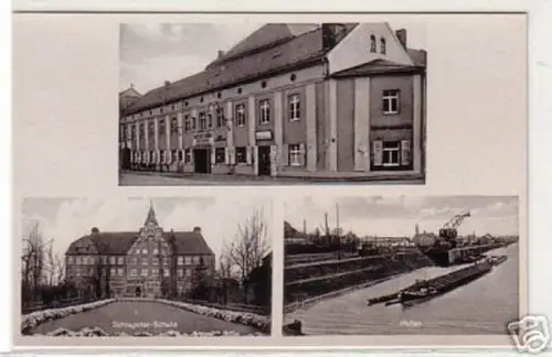 00539 Mehrbild Ak Gasthof Riesa Gröba um 1940