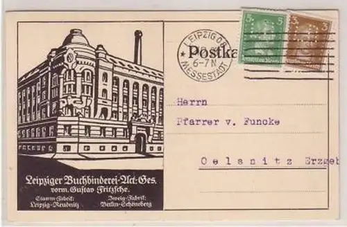 14/16 Reklame Ak Leipziger Buchbinderei A.G. 1928