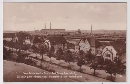 59975 AK Braunkohlenwerke Borna AG (Siedlung im Hintergrunde Brikettfabrik 1940
