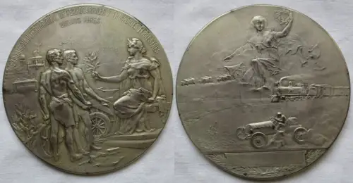 große versilberte Medaille Verkehrsausstellung Buenos Aires 1910 (161230