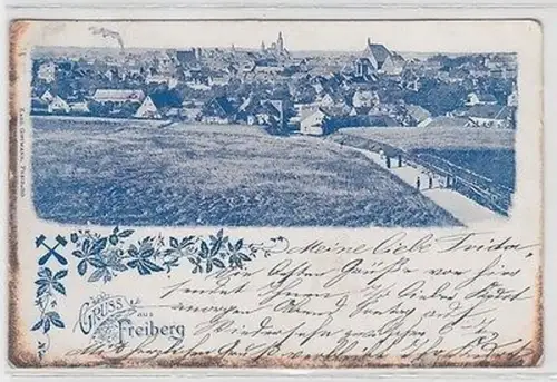 18481 Ak Gruß aus Freiberg Totalansicht 1903