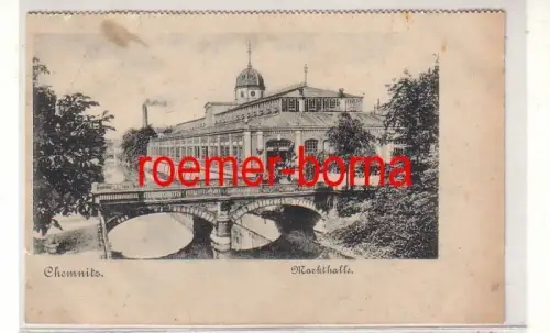 31966 Ak Chemnitz Markthalle um 1900