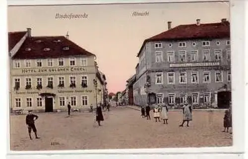 42006 Ak Bischofswerda Altmarkt Hotel Gasthaus um 1910
