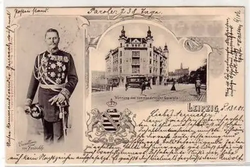 42404 Ak Leipzig Wohnung kommandierender General 1901