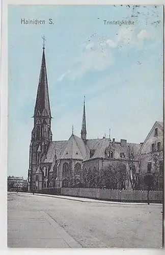 62300 Ak Hainichen in Sachsen Trinitatiskirche 1918