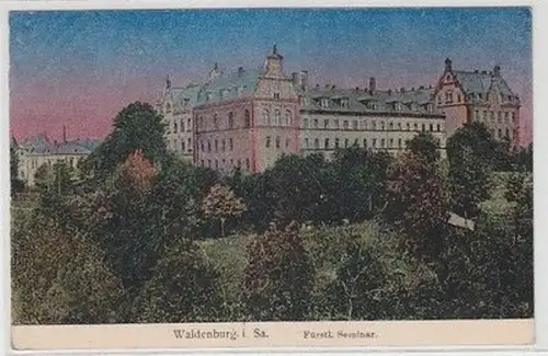 59473 Ak Waldenburg in Sachsen fürstliches Seminar um 1910