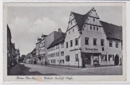 64401 Ak Borna (Bez. Leipzig) Wilhelm Gustloff Strasse um 1930
