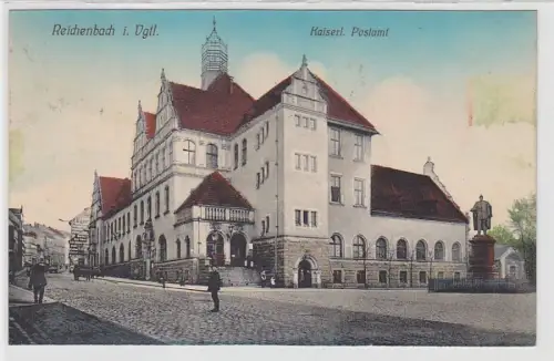 70807 Ak Reichenbach im Vogtland kaiserliches Postamt um 1910