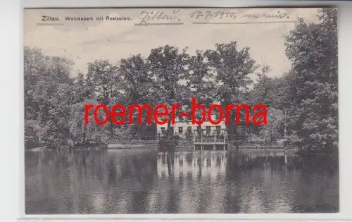 74632 Ak Zittau Weinaupark mit Restaurant 1910