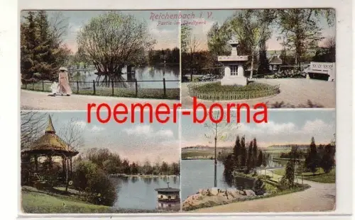77152 Mehrbild Ak Reichenbach im Vogtland Partie im Stadtpark 1917