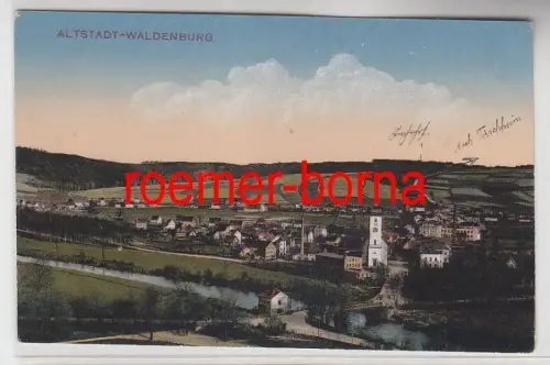 73334 Ak Altstadt-Waldenburg in Sachsen Totalansicht 1919
